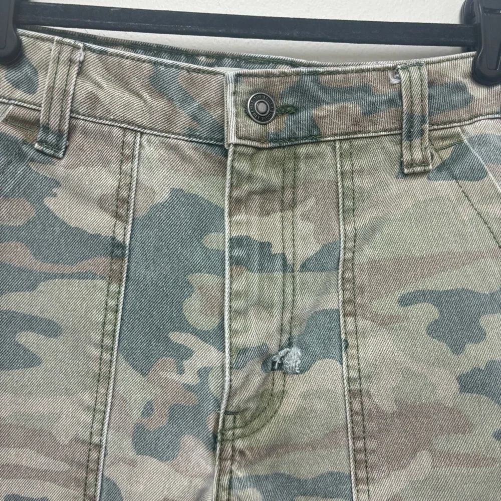 Free People Jeans Camo Remy Cropped Wide Leg High Rise - Picture 5 of 15